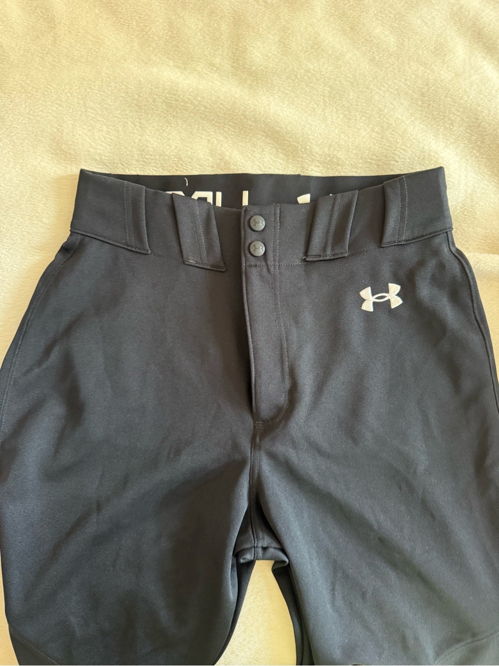 Under Armour Black Performance Training Shorts with White Logo
